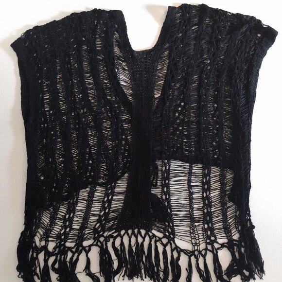 Umgee Kimono Size M / L Duster Topper Coverup Open Front Cardigan Crochet Knit - Picture 13 of 16